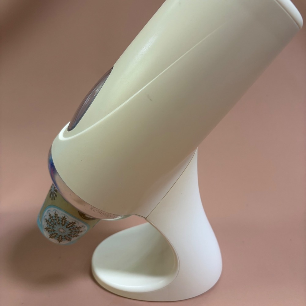 Dixie Cup Dispenser Stand Cream Silver MCM Mod Vintage w/Dixie Everyday 3oz cups - Picture 6 of 8